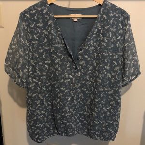 Loft Floral Print Blouse, size M